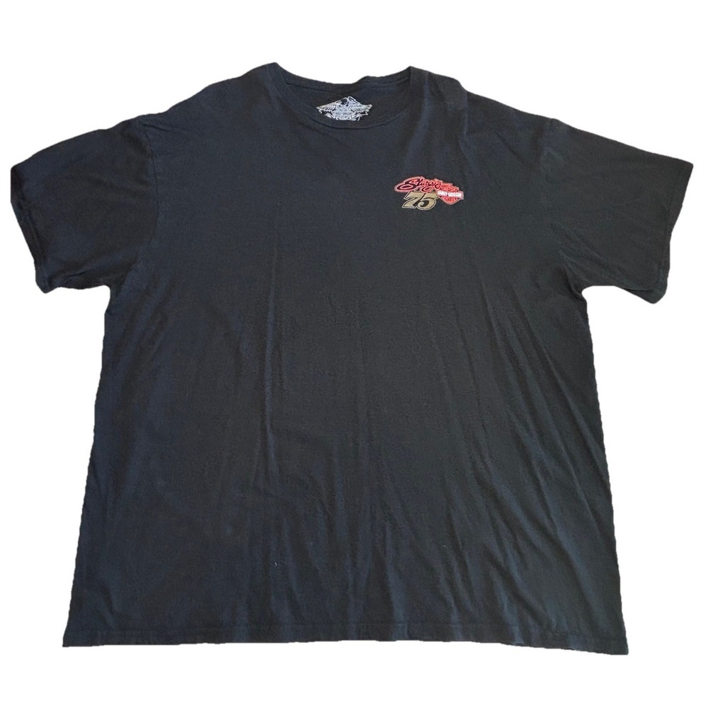 Harley-Davidson Sturgis 75th Anniversary T-Shirt XL Black 2015 Rally Motorcycles